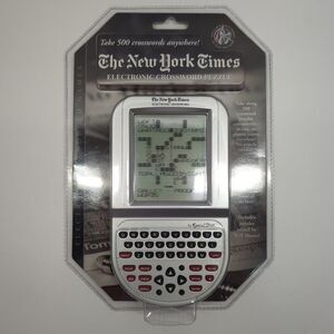THE NEW YORK TIMES Electronic Crossword Puzzle Hand Held Game 500 Puzzles NEW